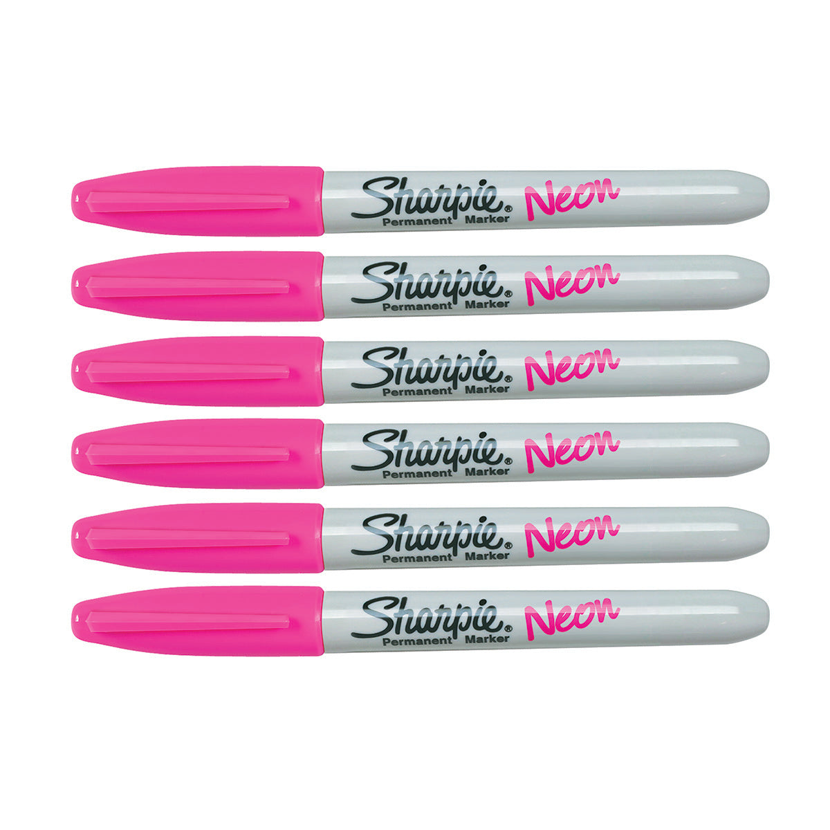 Sharpie Neon Pink Fine Point Permanent Marker Pack of 6