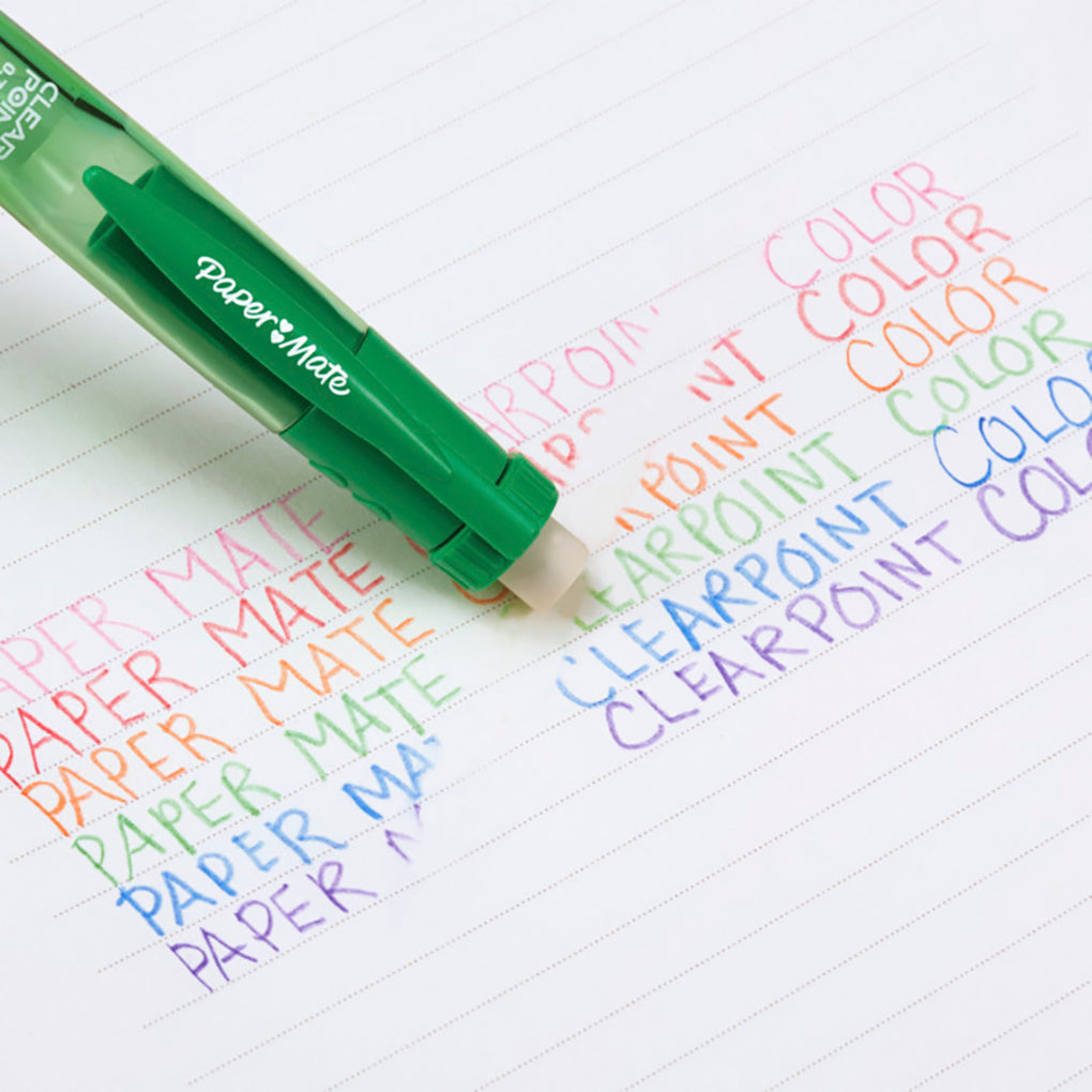 Papermate Clearpoint Color Lead Pencils, Assorted Colors, Purple, Blue, Green, Orange, Red, Pink Paper Mate Pencil