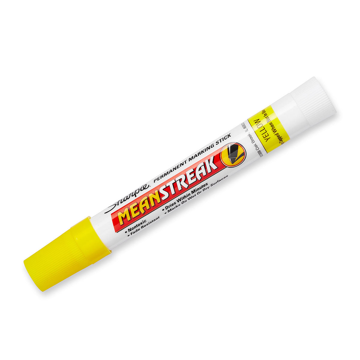 Sharpie Mean Streak Yellow Marking Stick For Wet, Oily Surfaces, Extra Bold Tip, Waterproof