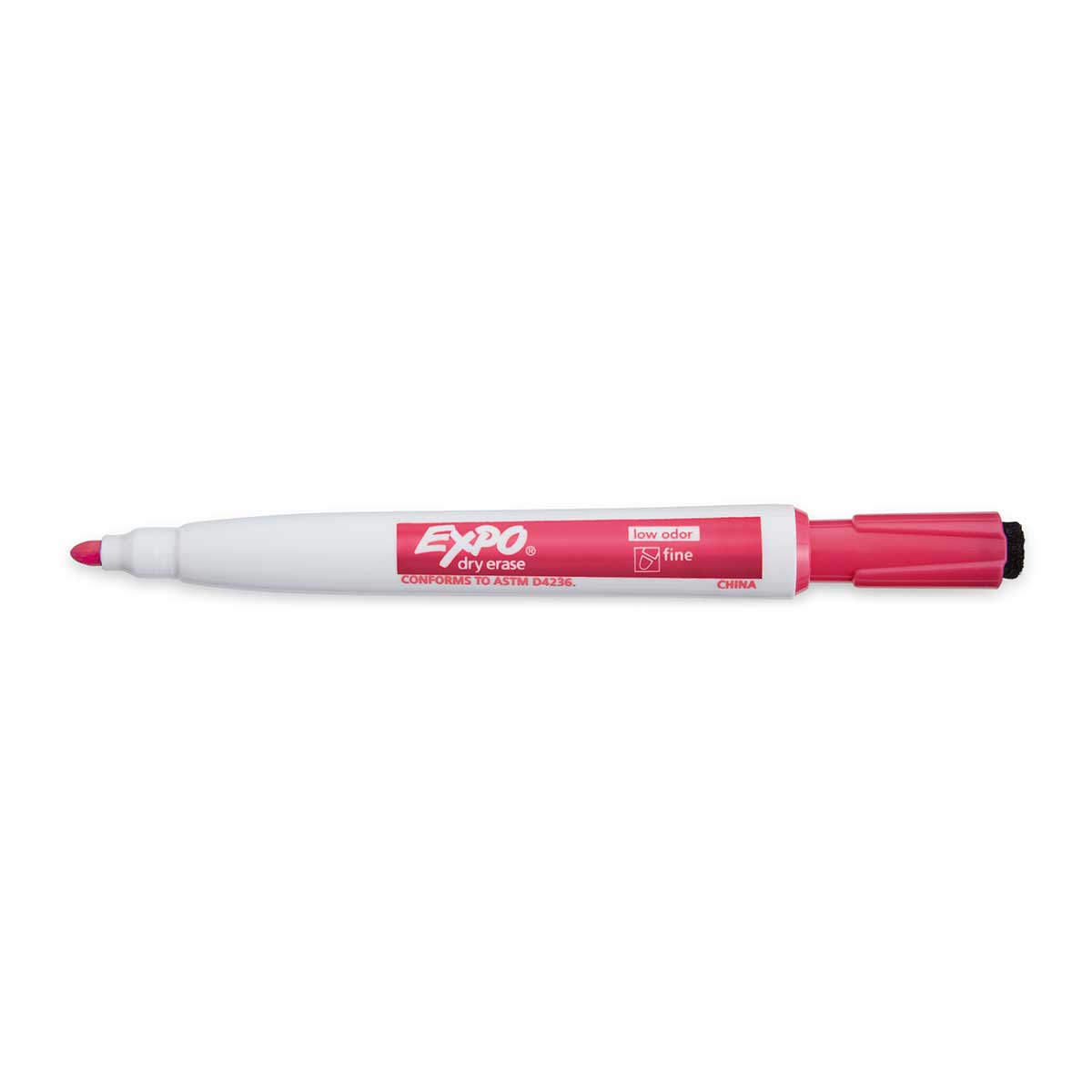 Expo Magnetic Dry Erase Pink Markers With Eraser On Cap Fine Tip