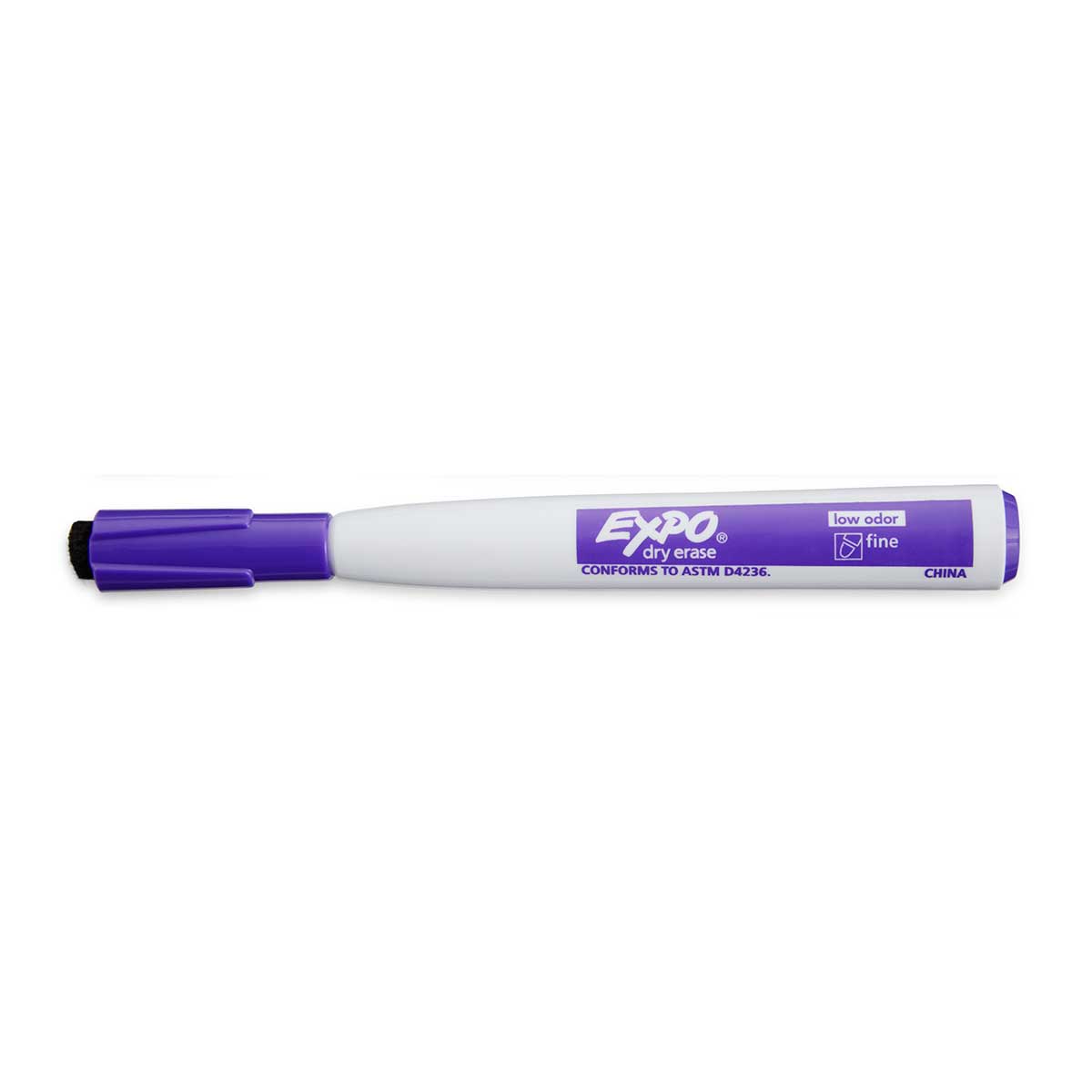 Expo Magnetic Dry Erase Purple Markers With Eraser On Cap Fine Tip