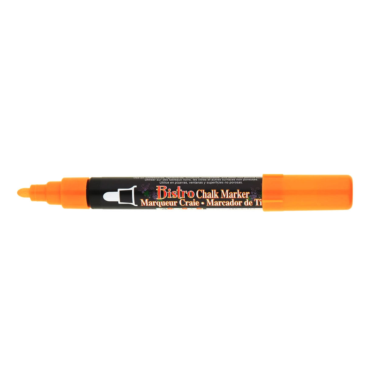 Marvy Uchidah Bistro Chalk Marker 6mm Broad Tip - Fluorescent Orange