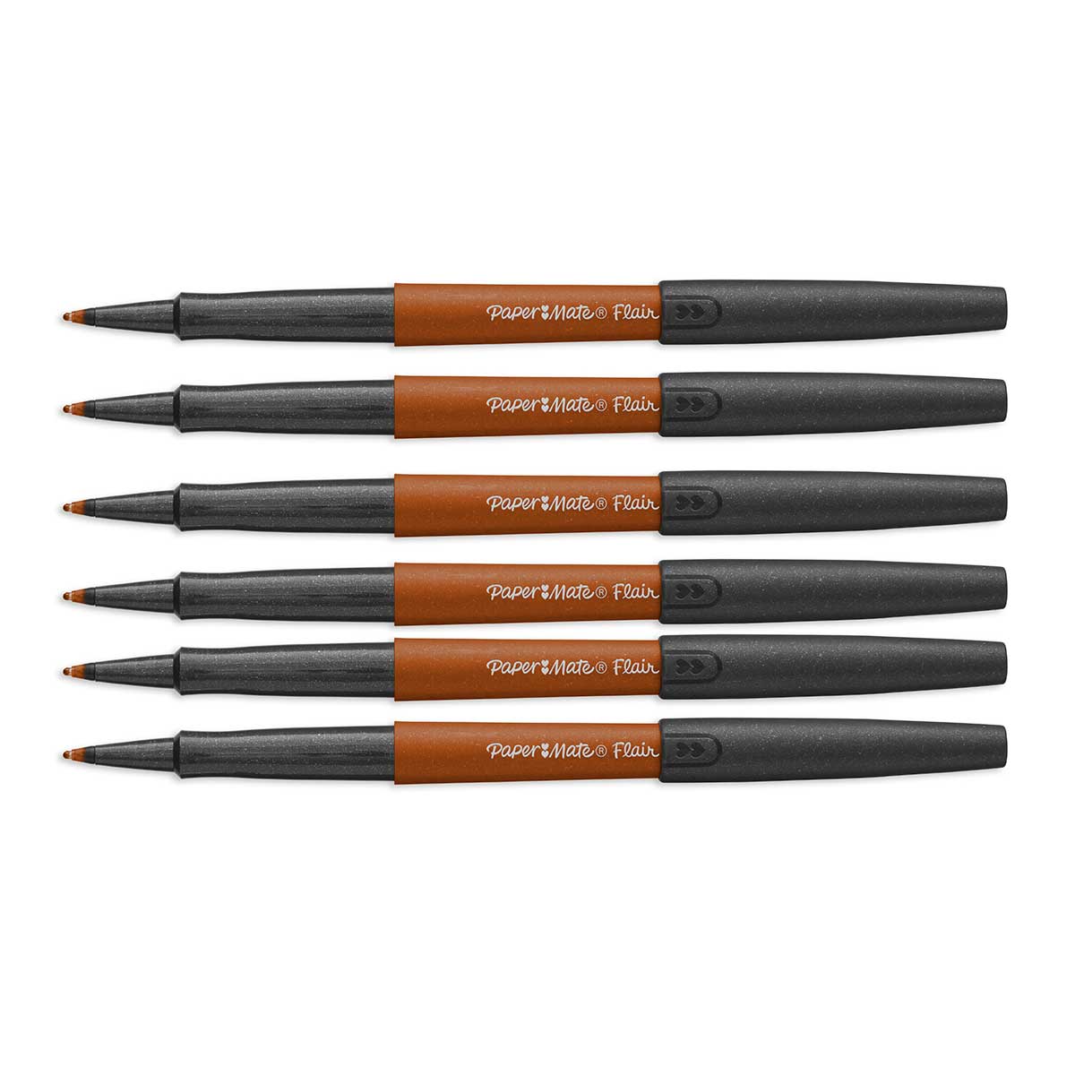 Paper Mate Flair Metallic Bronze Felt Tip Pens Pack of 6