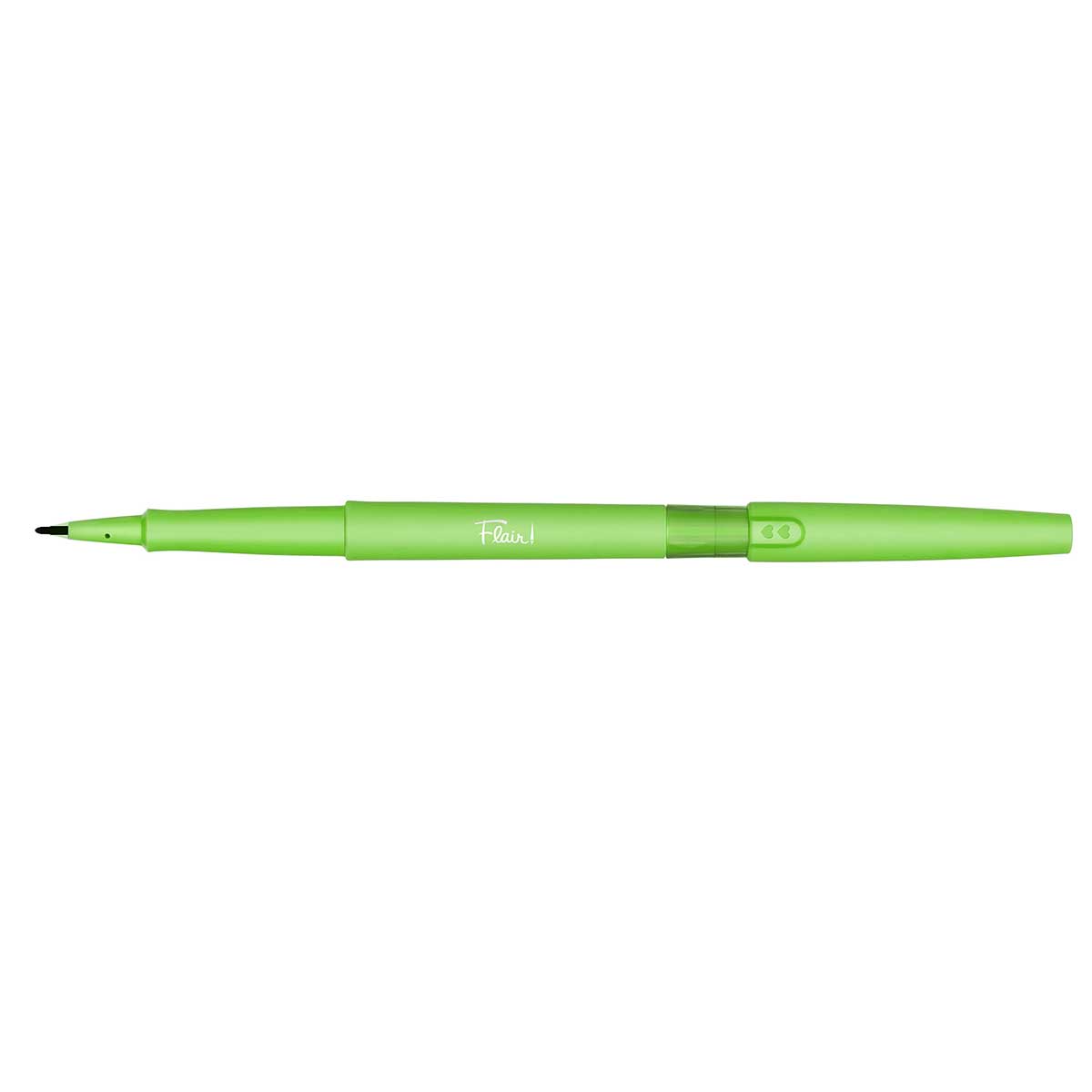 Paper Mate Flair Dual Tip Lime, Brush and 0.7mm Felt Tip Pen