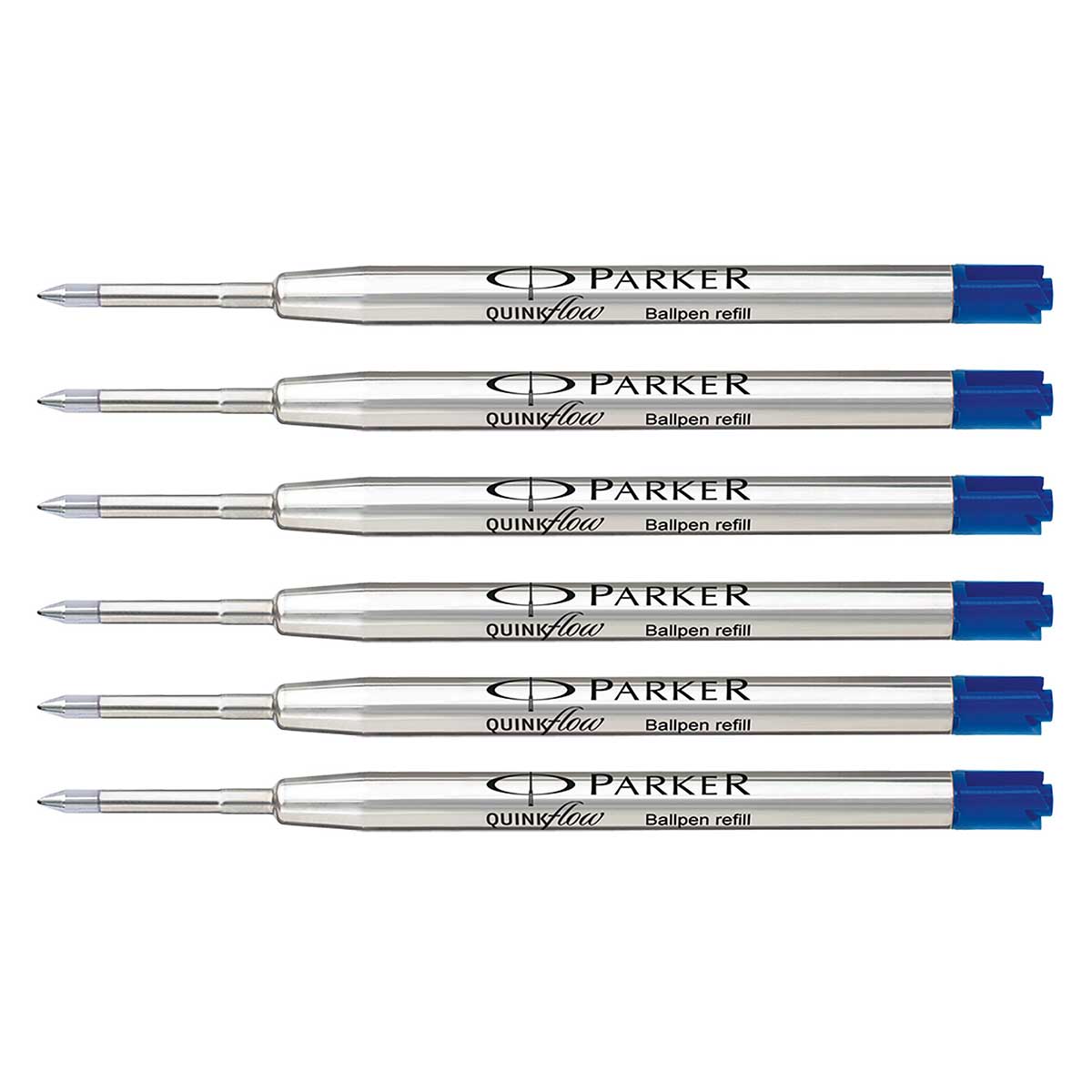 Parker Ballpoint Refills Blue Medium Pack Pack Of 6 (Bulk Packaging)