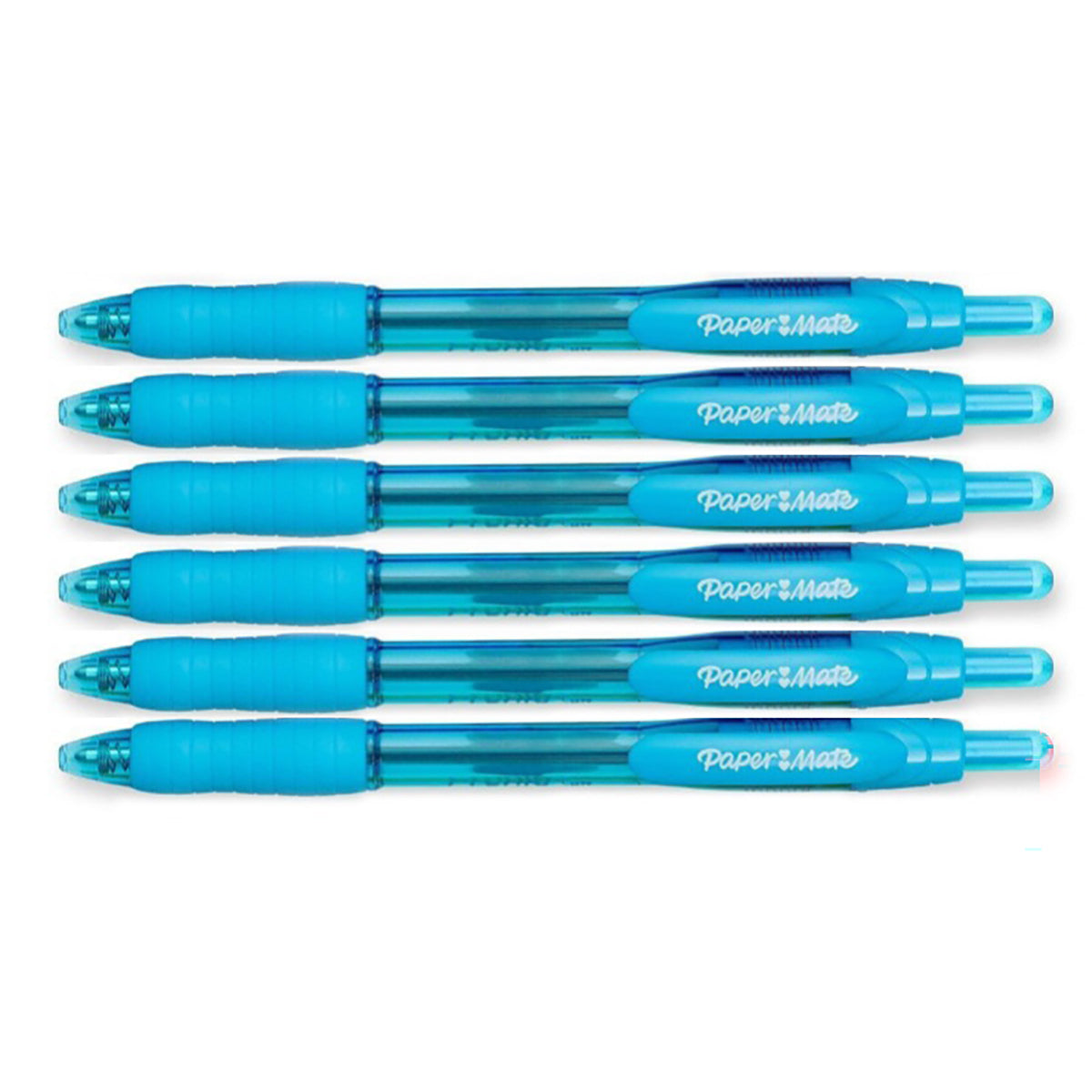 Paper Mate Profile Turquoise RT Retractable 1.4B Bold Ballpoint Pen Pack of 6