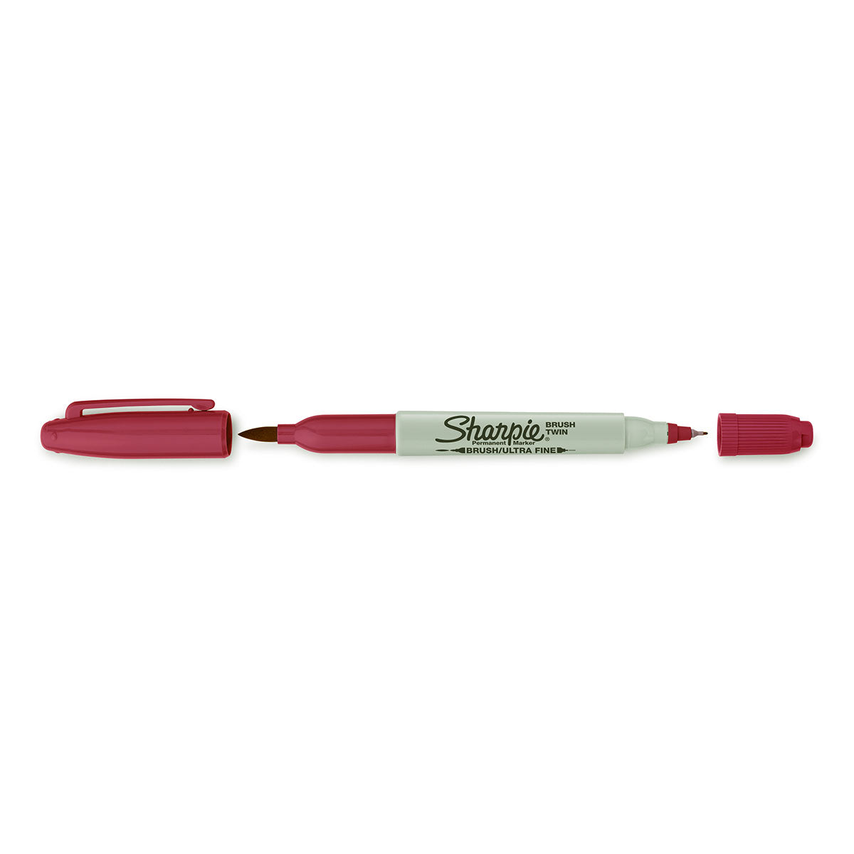 Sharpie Twin Brush Tip and Ultra Fine Point Berry Permanent Marker