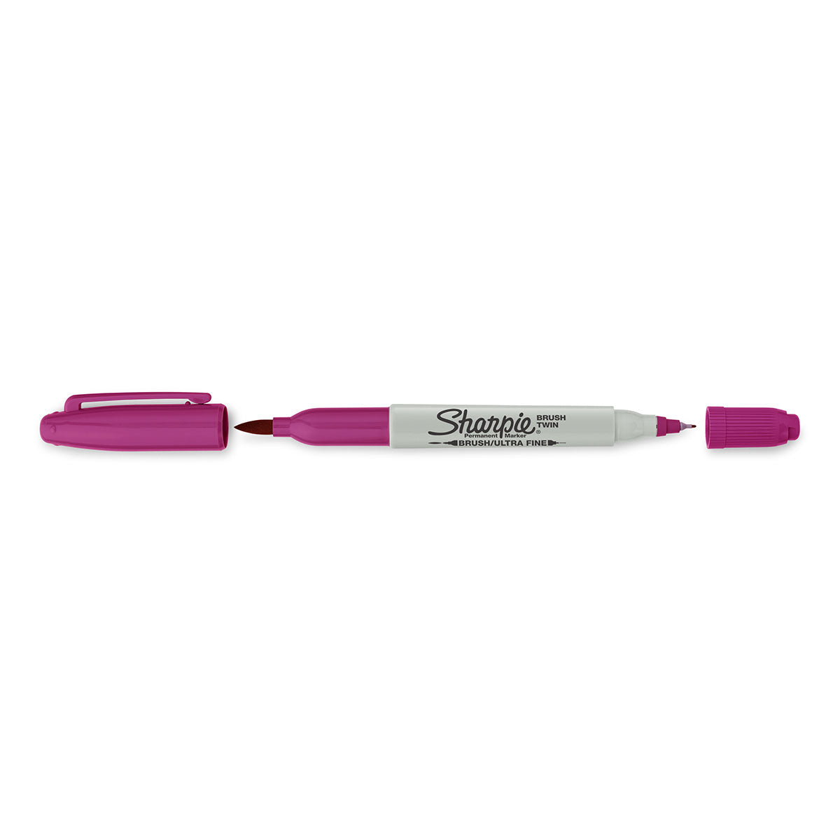 Sharpie Twin Brush Tip and Ultra Fine Point Magenta Permanent Marker