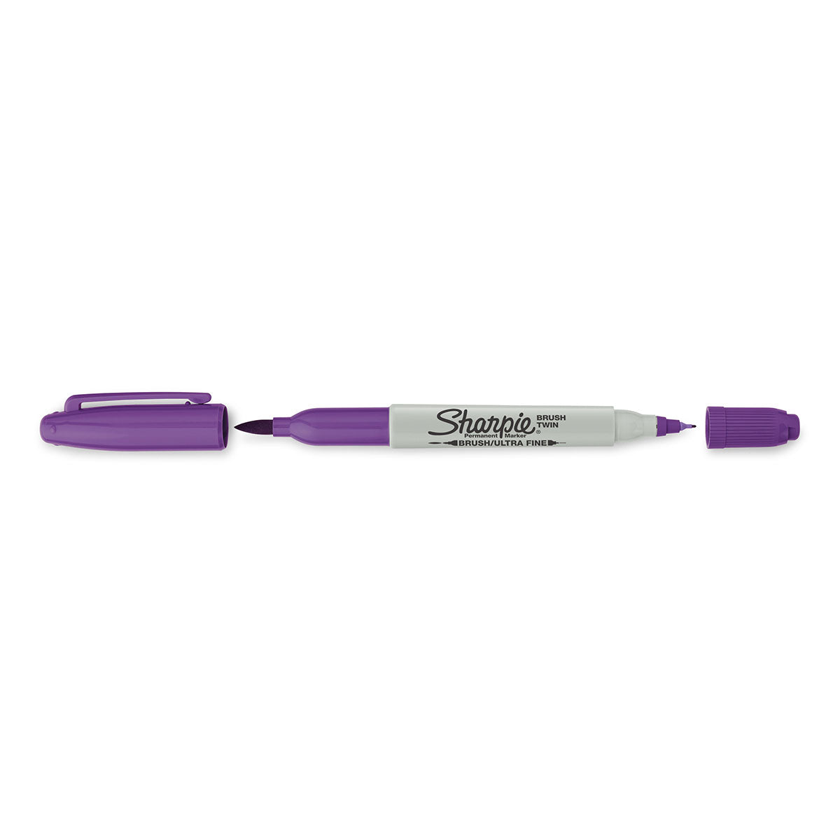 Sharpie Twin Brush Tip and Ultra Fine Point Purple Permanent Marker