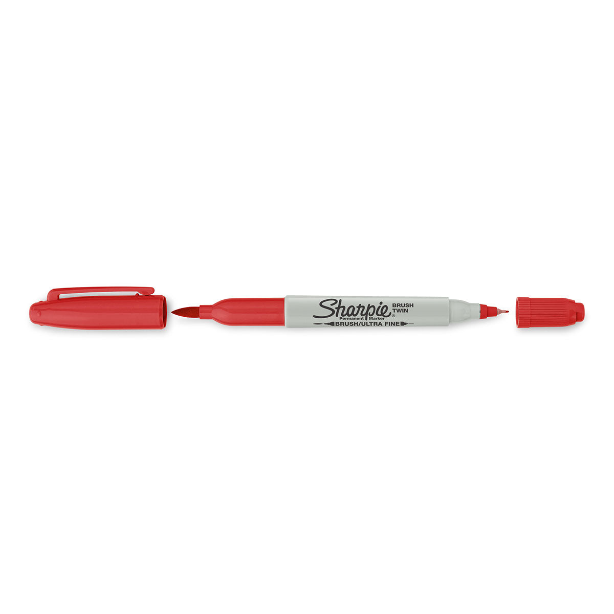 Sharpie Twin Brush Tip and Ultra Fine Point Red Permanent Marker