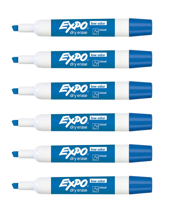 Expo Blue Dry Erase Markers Pack Of 6
