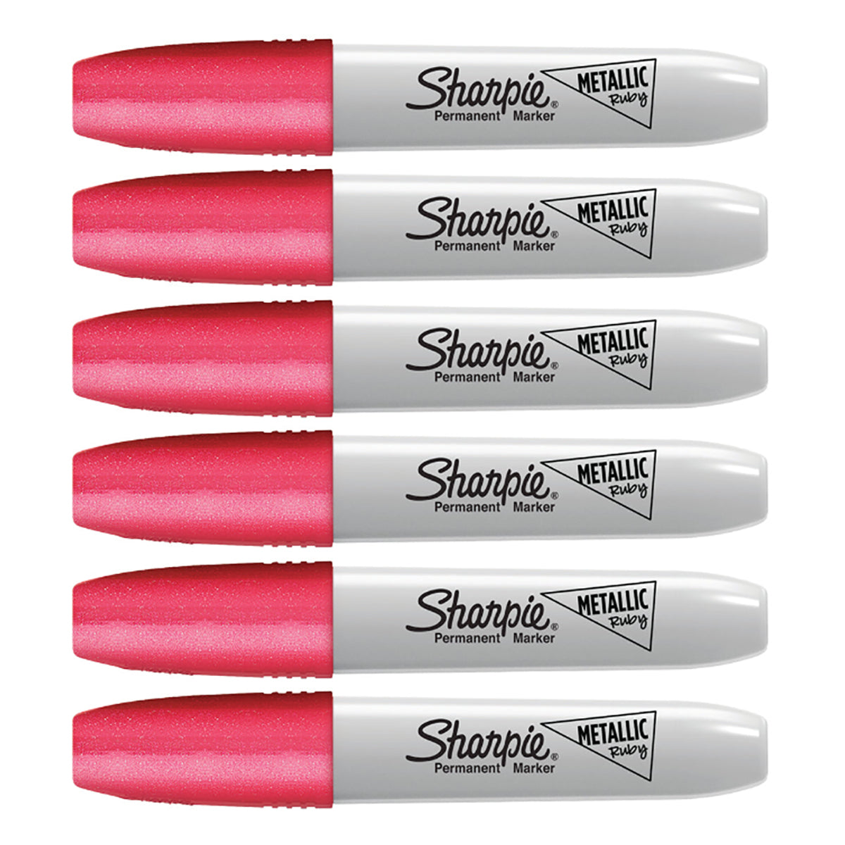 Sharpie Metallic Ruby Chisel Tip Permanent Marker Pack Of 6