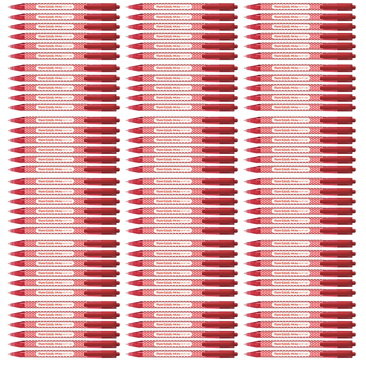 Wholesale Papermate Inkjoy 100 Red Polka Dot Ballpoint Red Ink Retractable Bulk Pack of 120 Paper Mate Ballpoint Pen