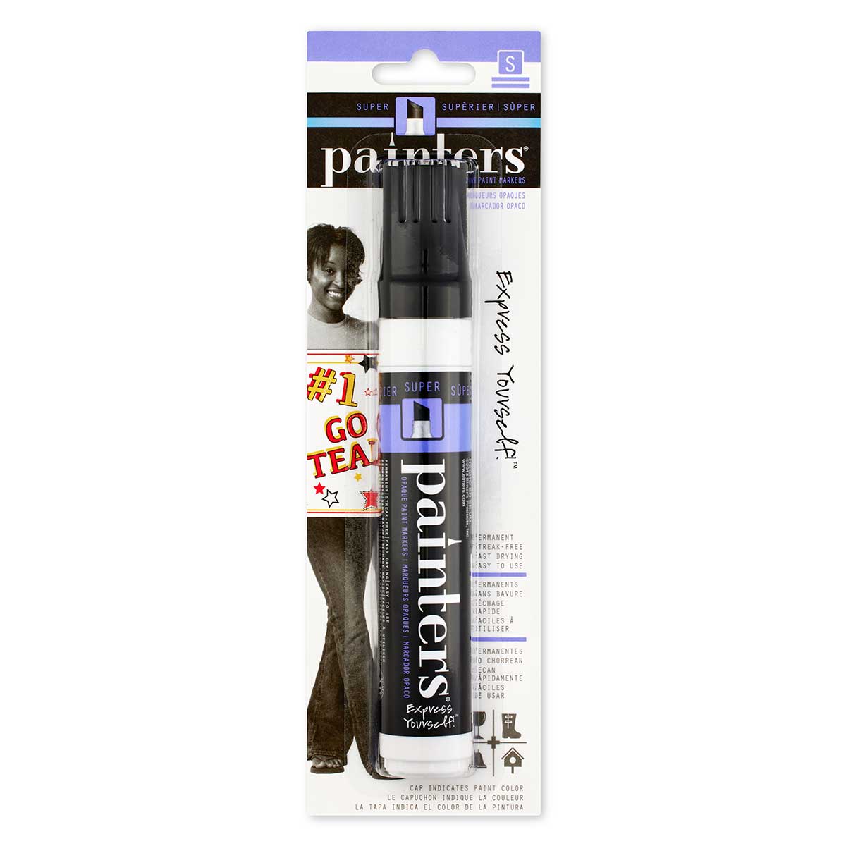 Painters Acrylic Painter Marker Black Super Chisel Tip, Permanent, Streak Free