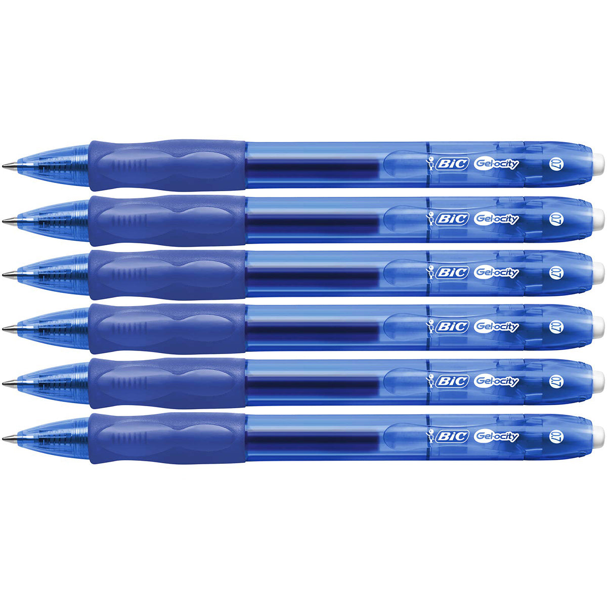 Bic Gelocity Original 0.7 Pen Blue Gel Pen Pack of 6