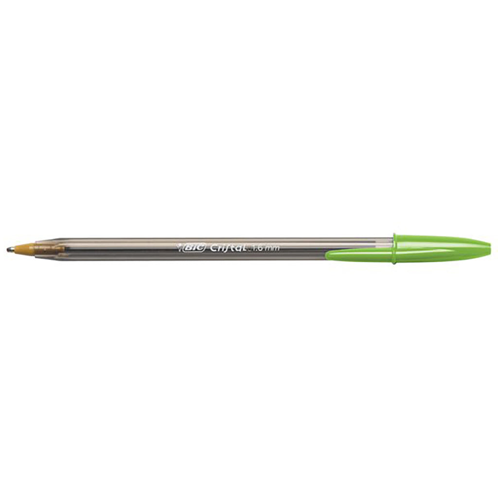 Bic Crystal Xtra Bold 1.6MM Lime Ballpoint Pen (Lime Ink)