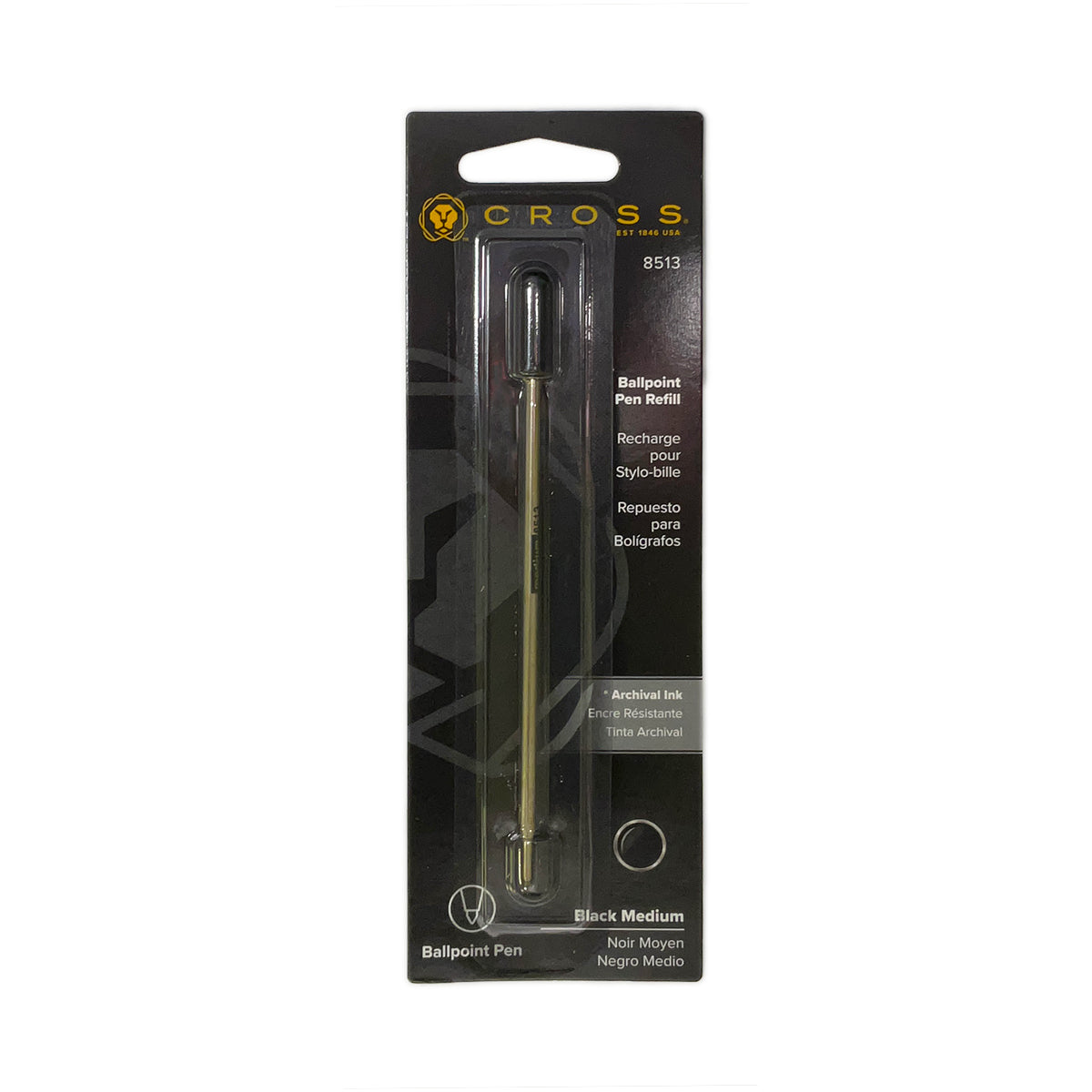 8513 Cross Refill Black Medium Cross Ballpoint Refills
