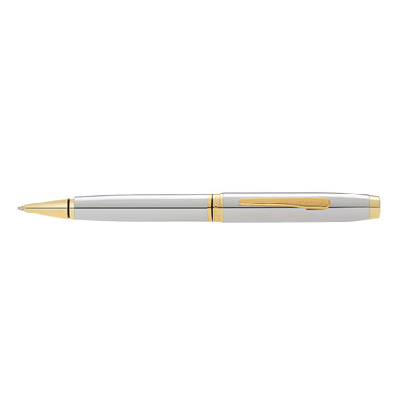 Cross Coventry Pen Ballpoint Polished Chrome Gold Trim AT0662-2  Cross Fountain Pens