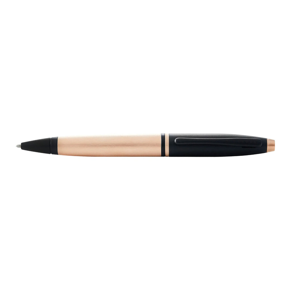 Cross Calais Brushed Rose Gold Plate Black Lacquer Ballpoint Pen