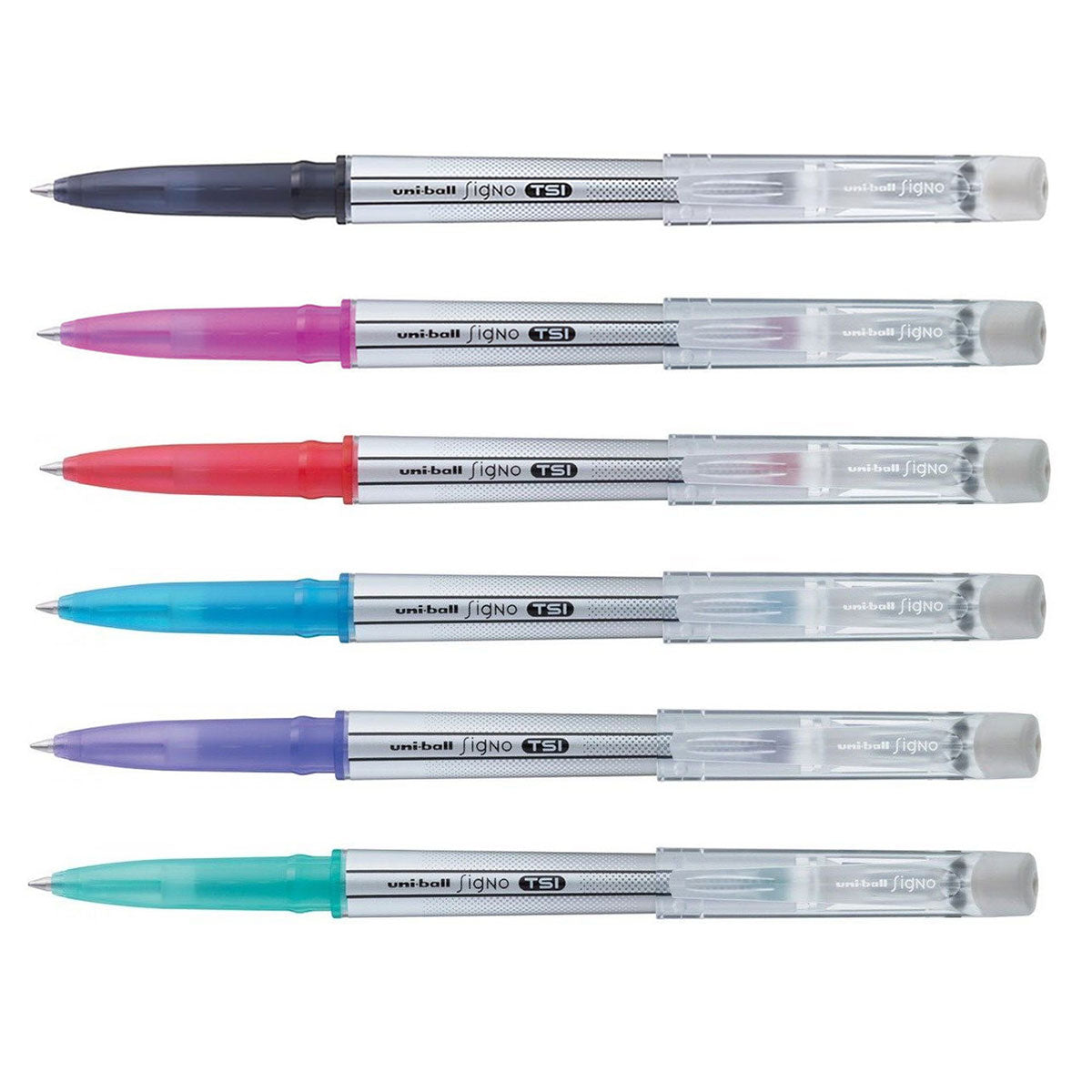 Uniball Erasable Pens Assorted Colors | Black, Red, Violet, Pink, Sky Blue and Green