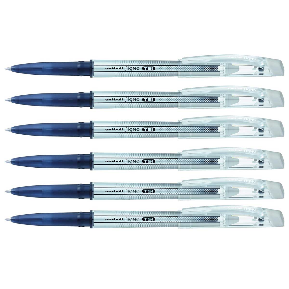 Erasable Pens Black Pack of 6 UniBall Signo TSI UF-220-07