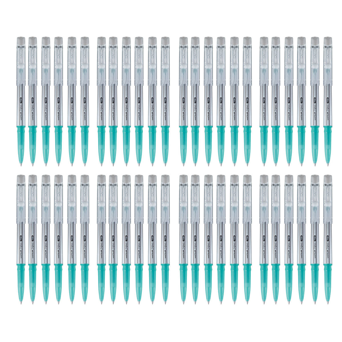 Erasable Pens Green Ink With Eraser On Top Bulk Pack of 48