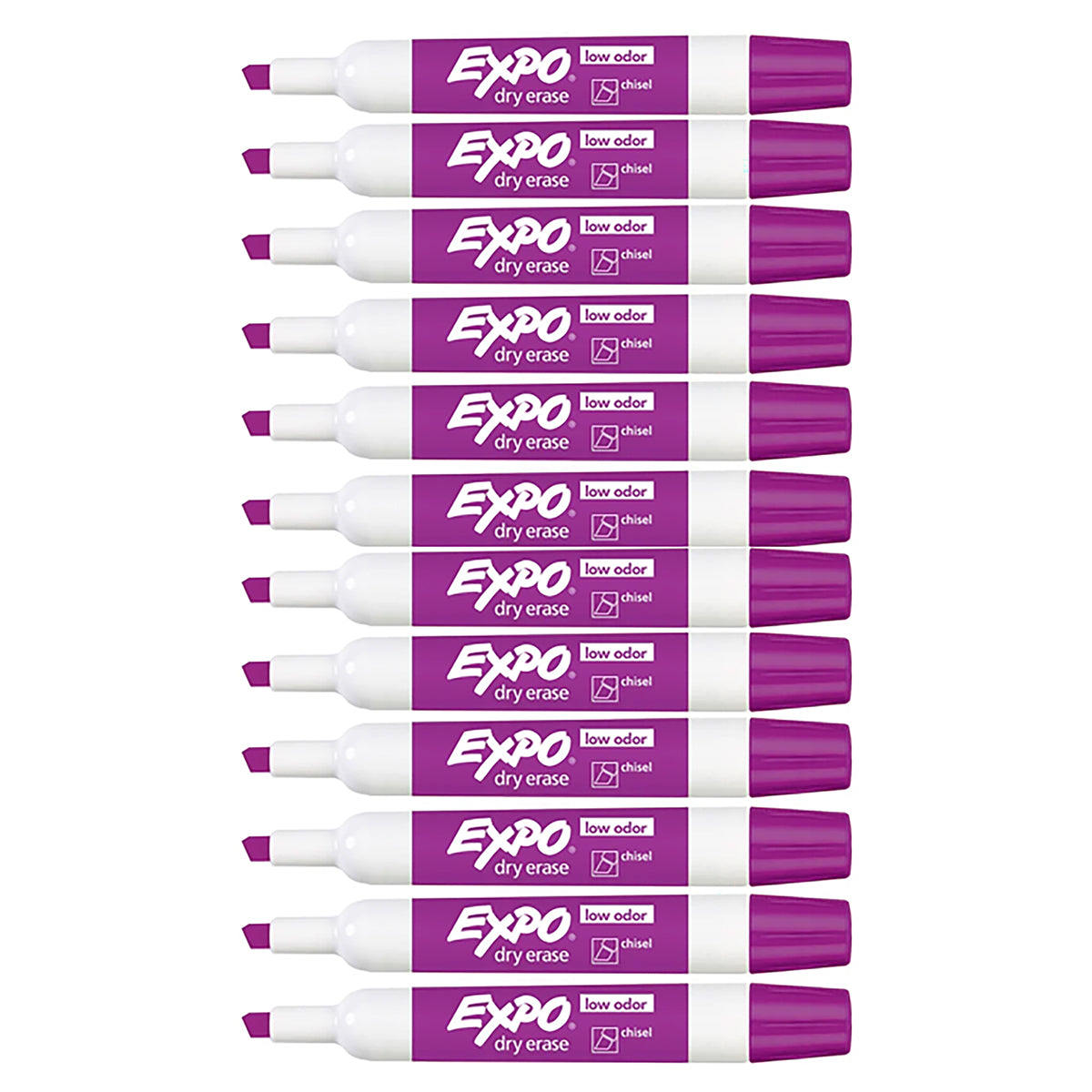 Expo Dry Erase Low Odor Plum Chisel Tip Marker Pack of 12