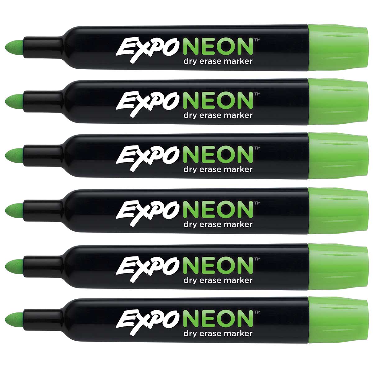 Expo Neon Green Dry Erase Markers, Pack of 6 Expo Dry Erase Markers