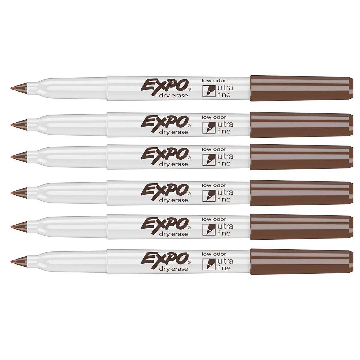 Expo Ultra Fine Tip Brown Dry Erase Markers | 6 Count Expo Dry Erase Markers