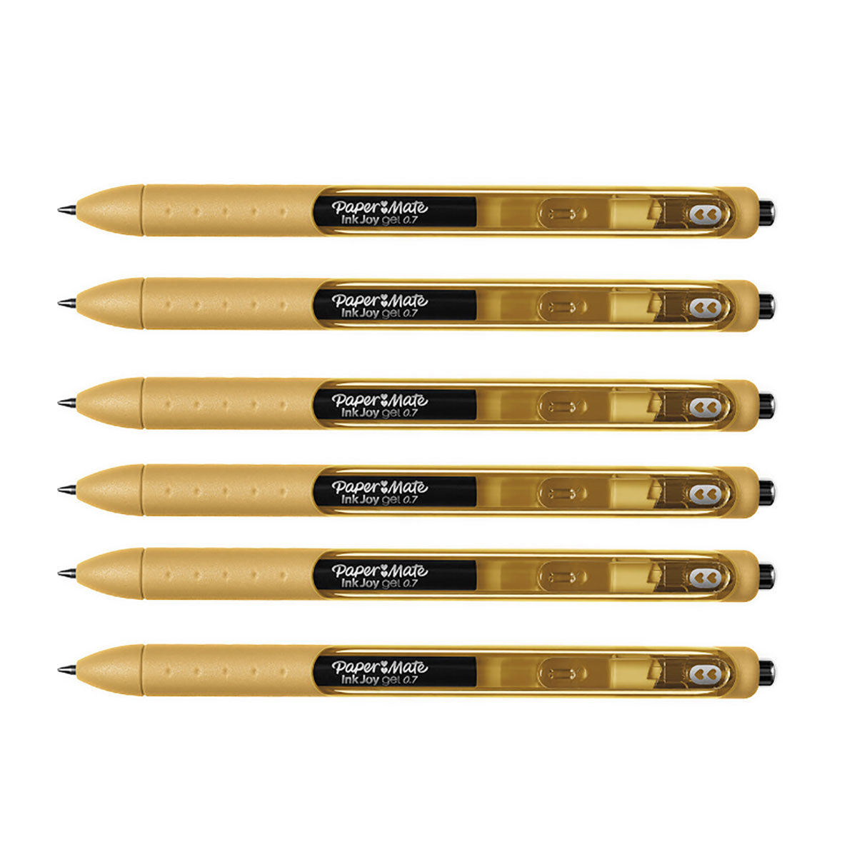 Paper Mate Inkjoy Gel Gold Ink Pens 6 Count