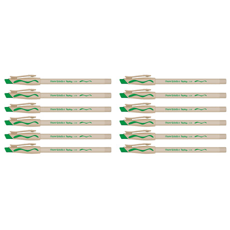 Paper Mate Replay Erasable Pen, Green Ink Pack of 12  Paper Mate Erasable Pens