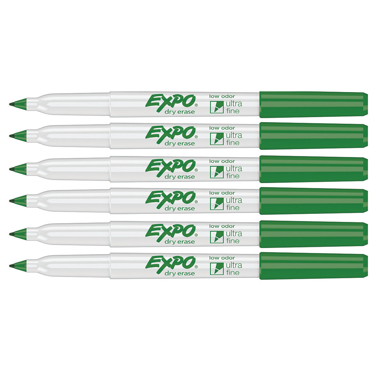 Expo Ultra Fine Green Dry Erase Low Odor Marker 1882349 Pack of 6