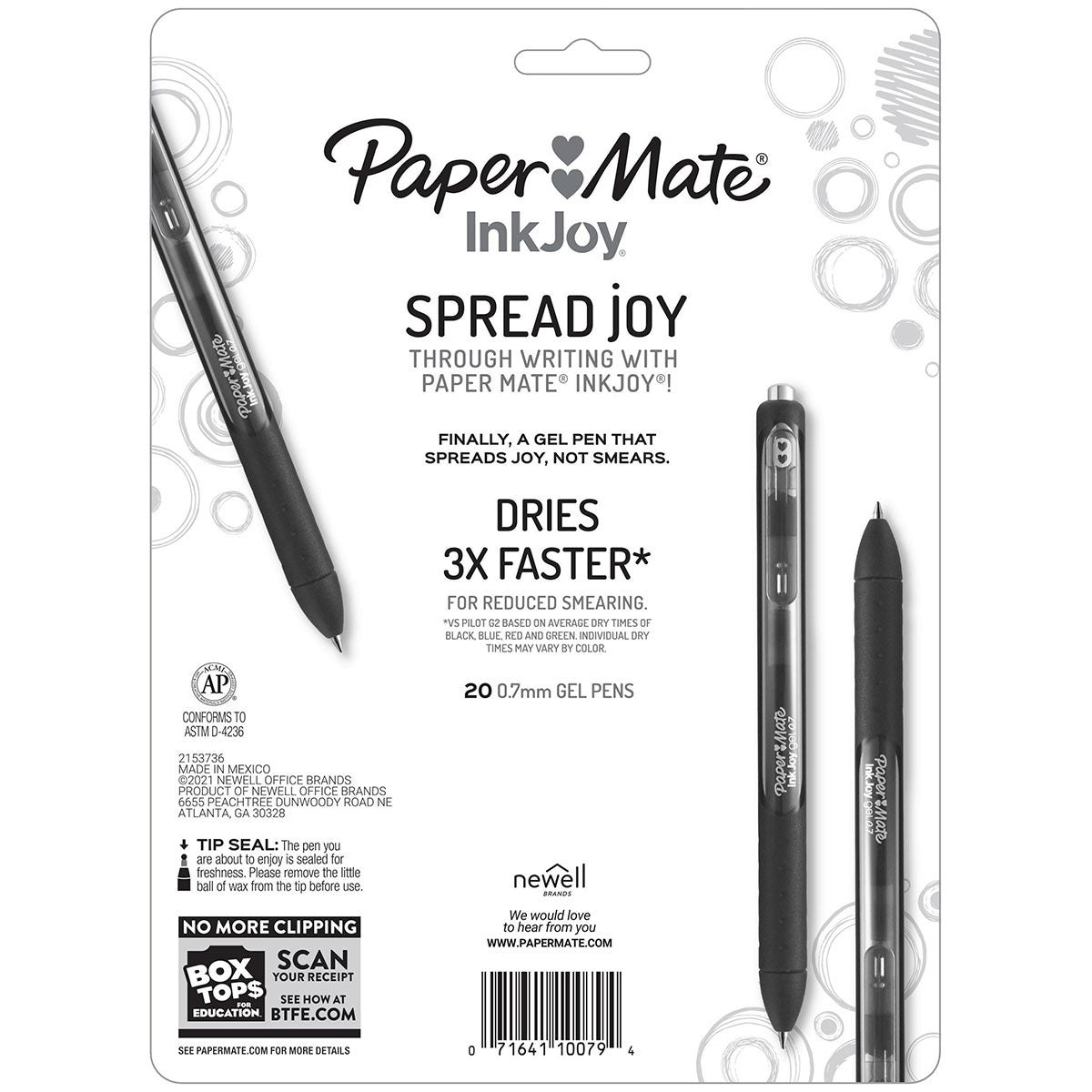 Paper Mate Inkjoy Gel Pens 0.7 Assorted Pack of 20