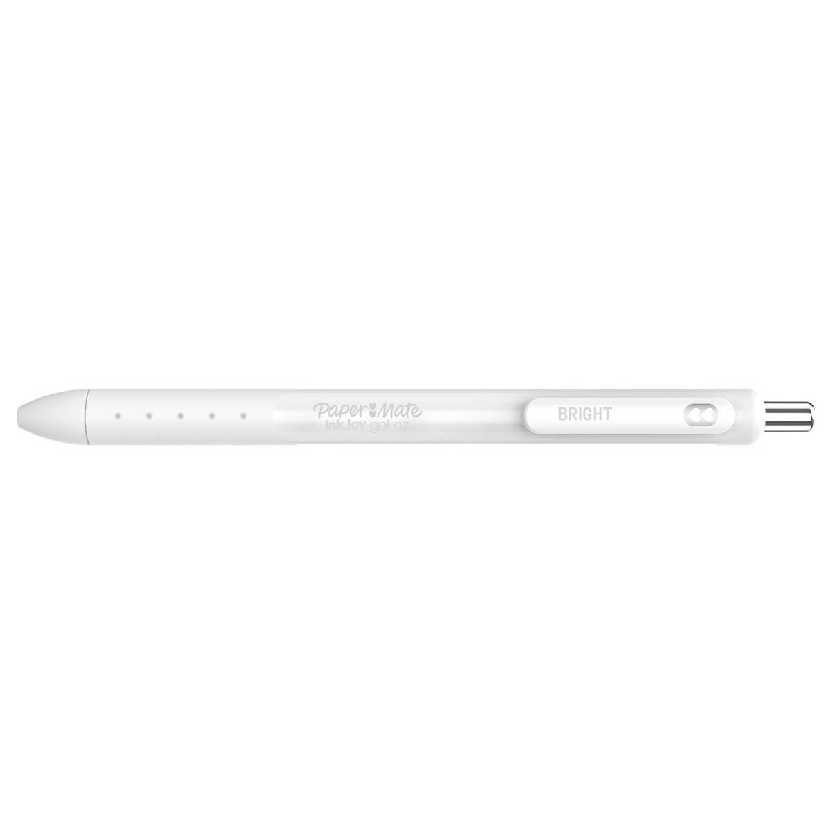 Paper Mate Inkjoy Gel Bright White Ink Medium Point 0.7 Retractable