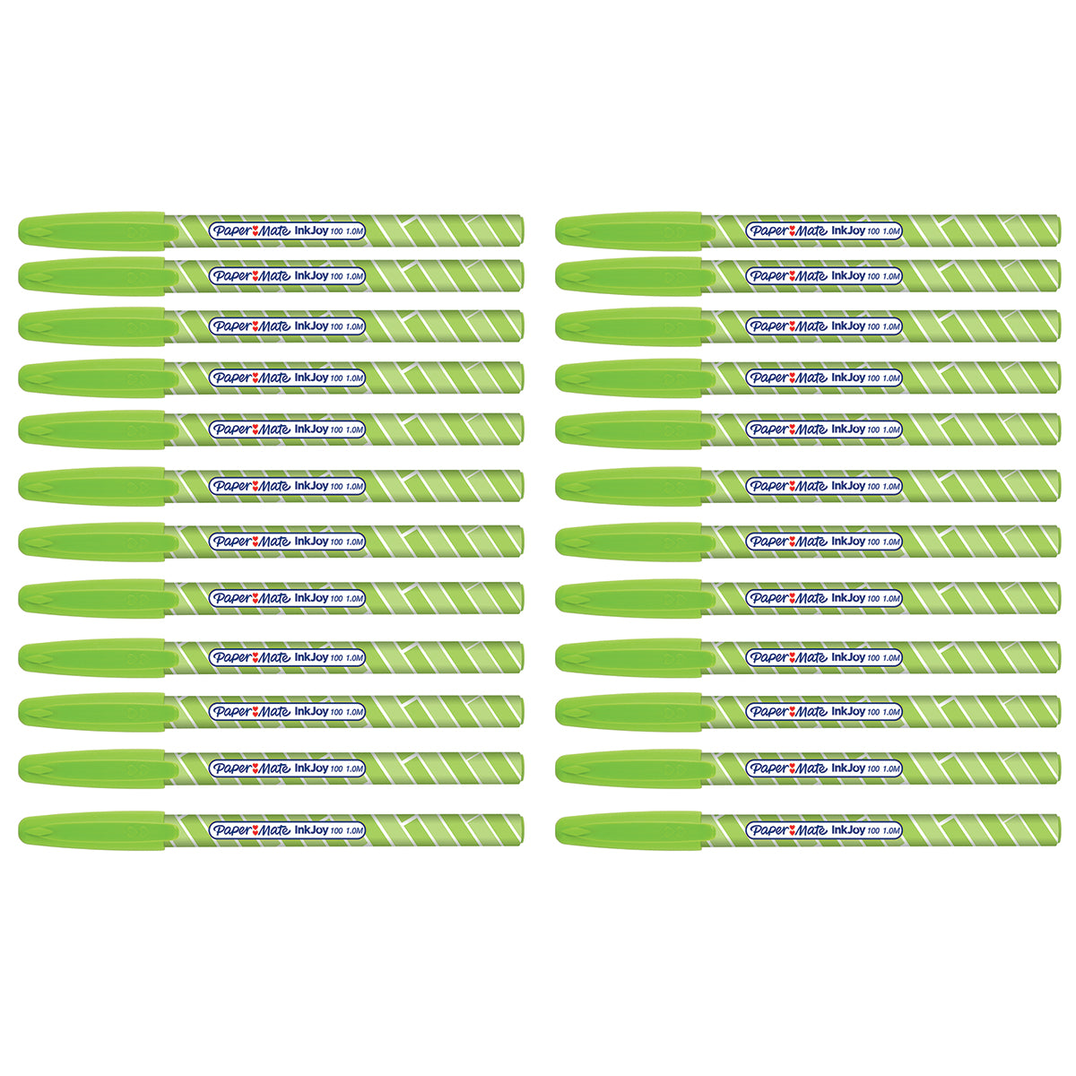 Paper Mate Inkjoy 100 ST Lime Ballpoint Pen, Pack of 24 Paper Mate Ballpoint Pen