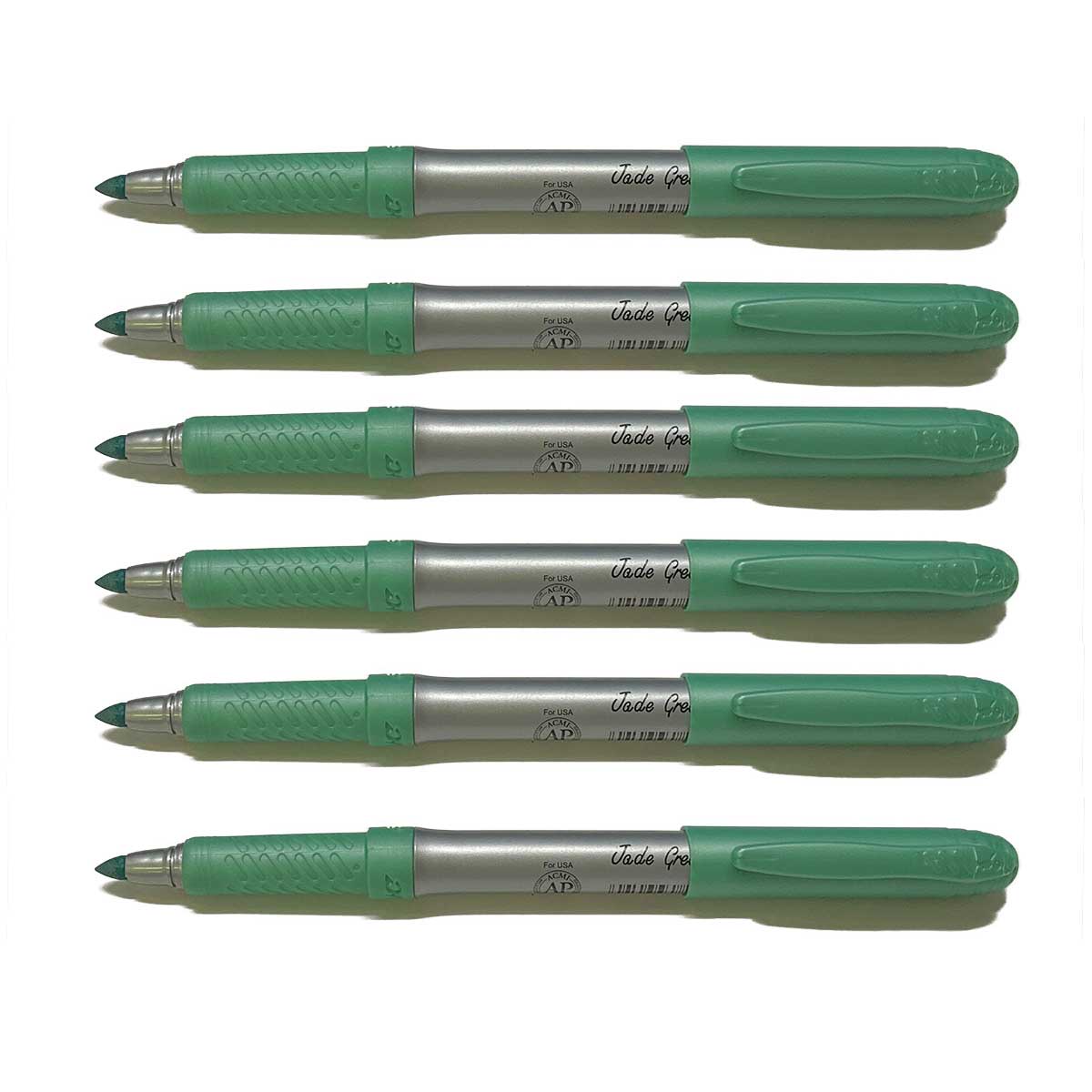 Bic Metallic Permanent Markers Jade Green Fine, Pack of 6 Bic Markers