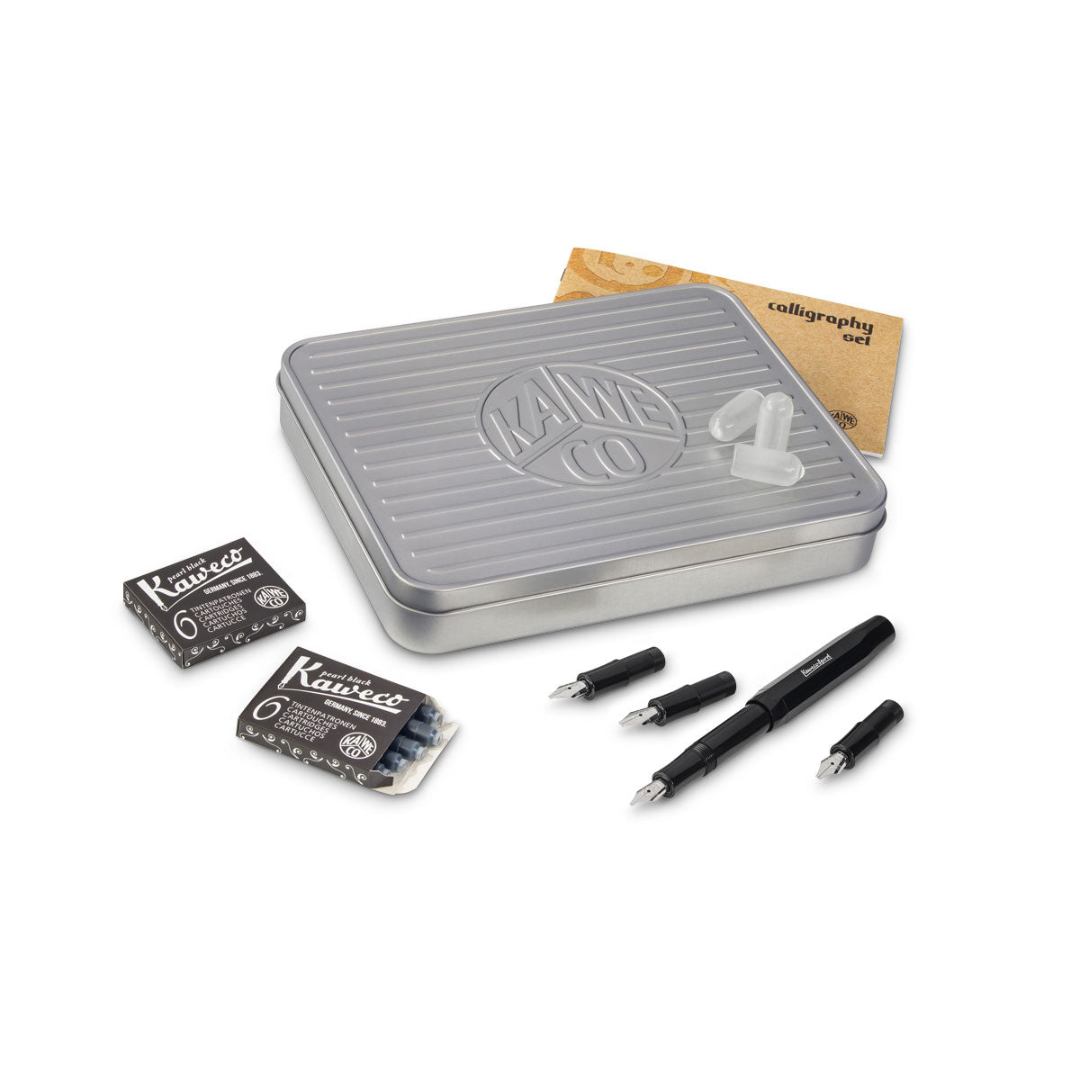 Kaweco Calligraphy Set Black, 4 Nibs 1.1mm, 1.5mm, 1.9mm and 2.3mm