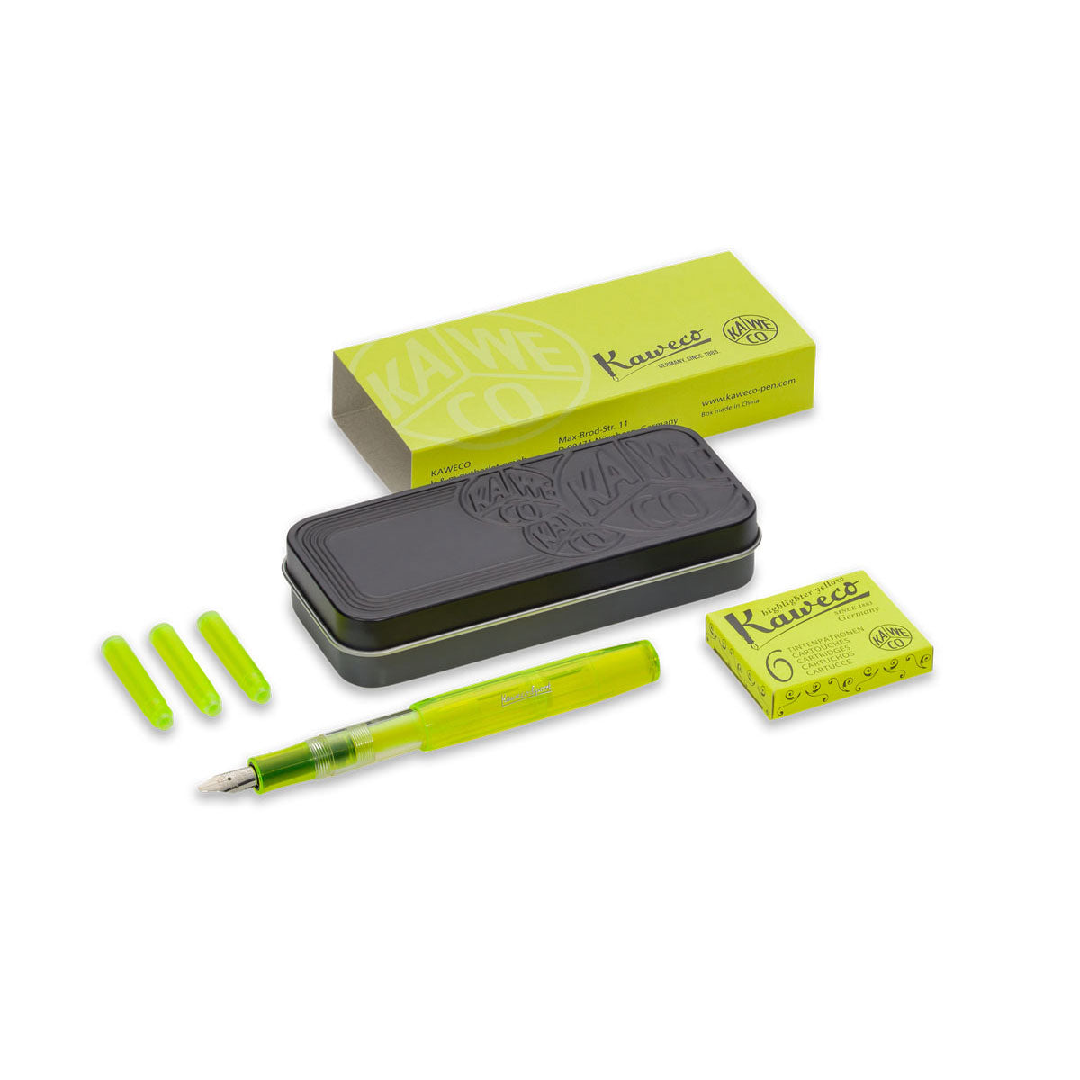 Kaweco Highlighter Fountain Pen Ice Sport Yellow Document Marker