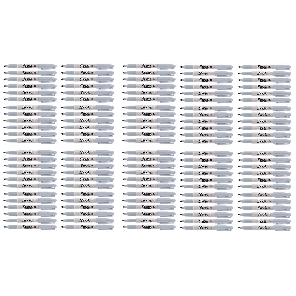 Sharpie Grey Markers Bulk Pack of 120, Fine Point Light Grey Permanent Markers