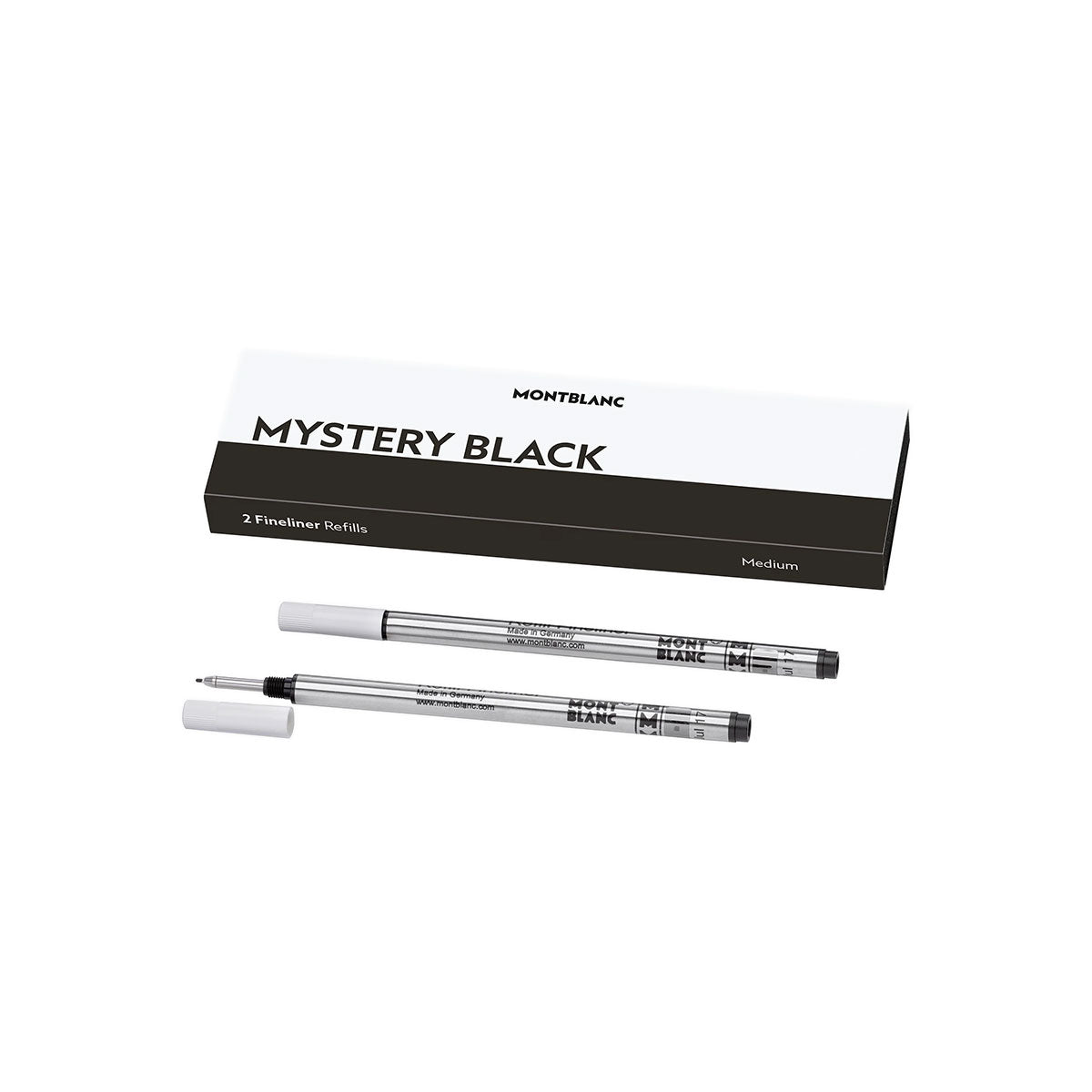 Montblanc Fineliner Refills Mystery Black Medium 128246 Pack of 2