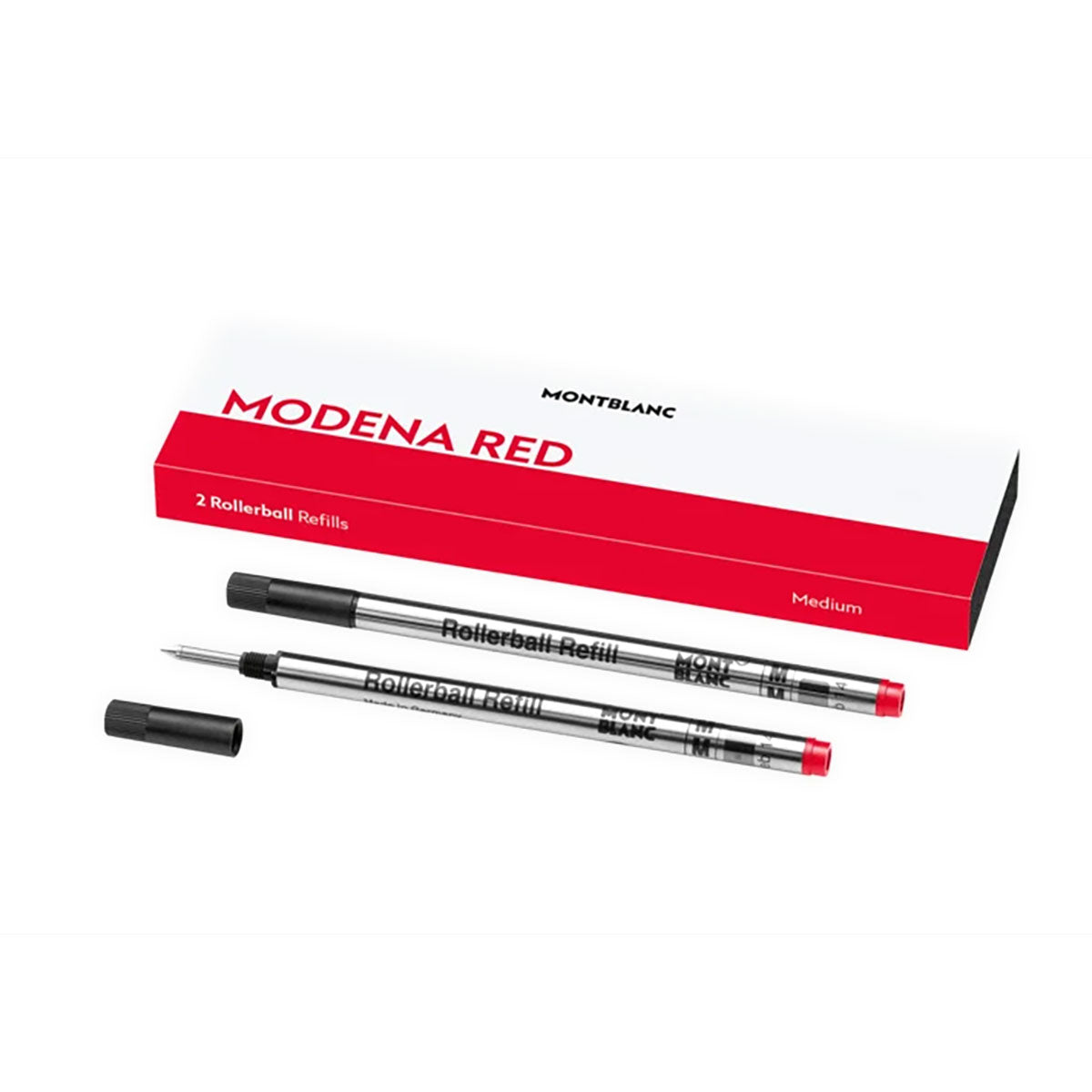 Montblanc Rollerball Refill Medium Red Pack of 2 Modena Red 128234