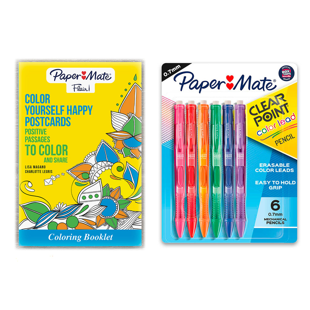 Adult Coloring Book with Colored Pencils by Paper Mate
