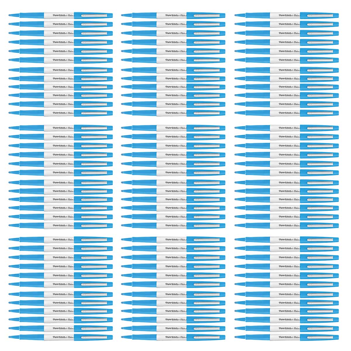 Wholesale Paper Mate Flair Felt tip Pens Sky Blue Bold 1.2mm Bulk Pack of 120