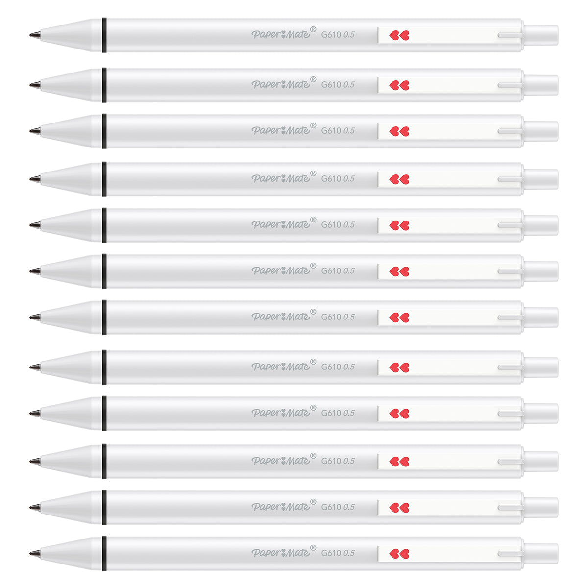 Papermate Glide Gel Pen Black Ink G610 0.5MM- Dozen Paper Mate Gel Ink Pens