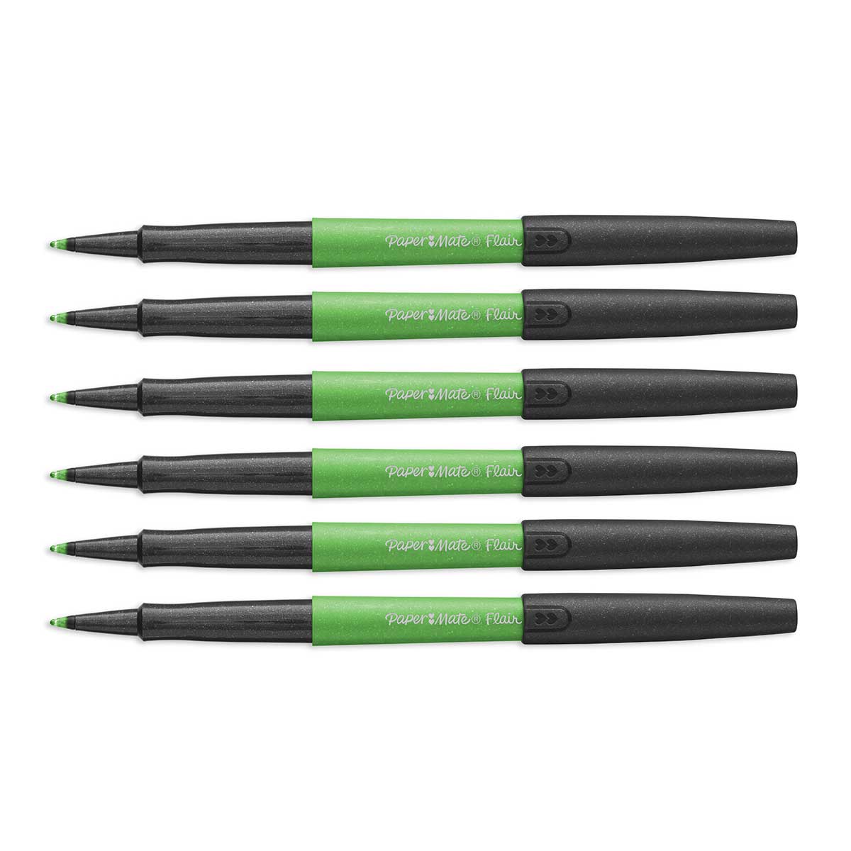 Papermate Flair Metallic Kiwi Green Medium Felt Tip Pens Pack of 6 Paper Mate Felt Tip Pen