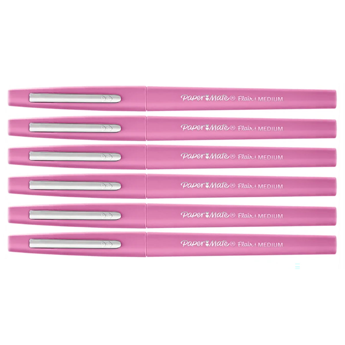 Paper Mate Flair Candy Pop Strawberry Lollipop Felt Tip Pen Medium Pack of 6