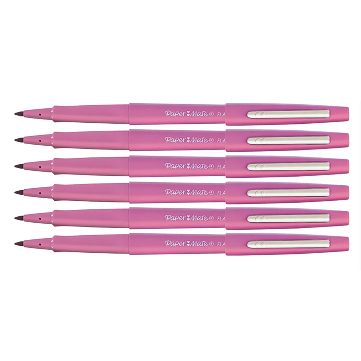Paper Mate Flair Candy Pop Strawberry Lollipop Felt Tip Pen Medium Pack of 6