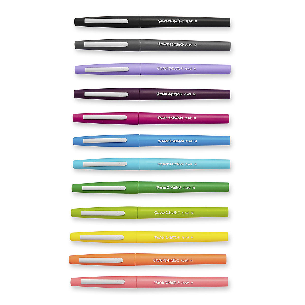 Papermate Flair Pens Assorted Tropical Colors Felt Tip Pack of 12