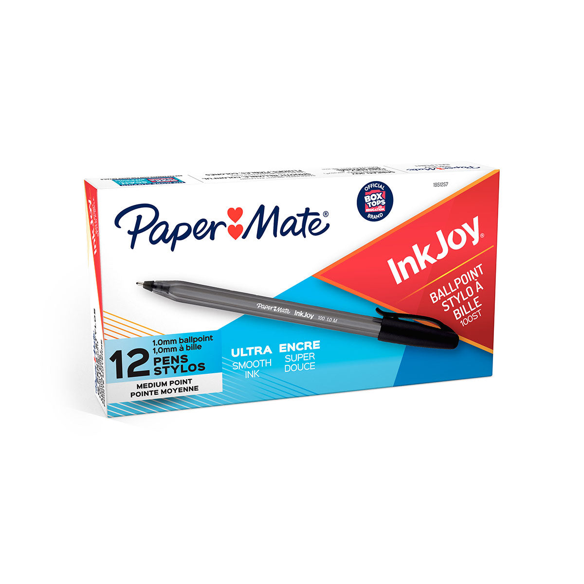 Papermate Inkjoy 100St Black Ballpoint Pens Medium Point 1.0M 12 Ct