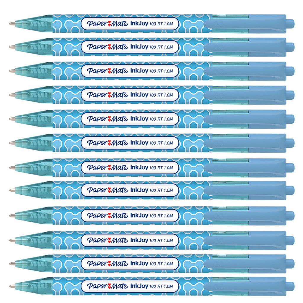 Wholesale Papermate Inkjoy Turquoise Ink Pen Retractable 100 RT Bubble Design Bulk Pack of 120